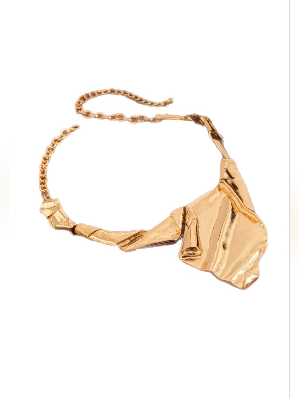 Twisted Triangle Pendant Statement Necklace
